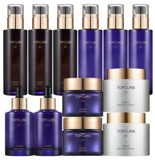 참존 탑클래스 리프팅 기초 5종 세트(스킨토너+에멀젼)X3+크림X4+앰플, 2세트