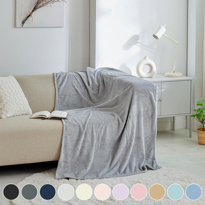 데시뉴 에센스 솔리드 양면 극세사 담요 블랭킷