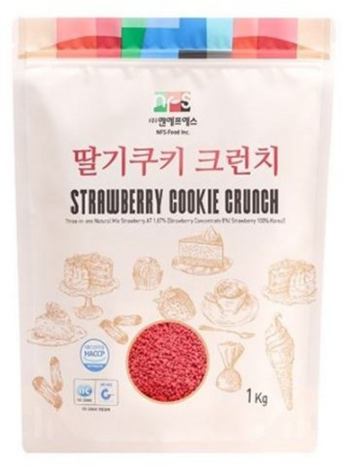 엔에프에스 딸기쿠키 그래뉼 레드크런치, 1kg, 1개