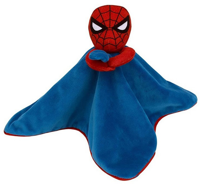 Disney 곰돌이 푸 화이트 옐로우 아쿠아 클라우드 및 선 러비 안전 담요 183404, 마블 스파이더맨