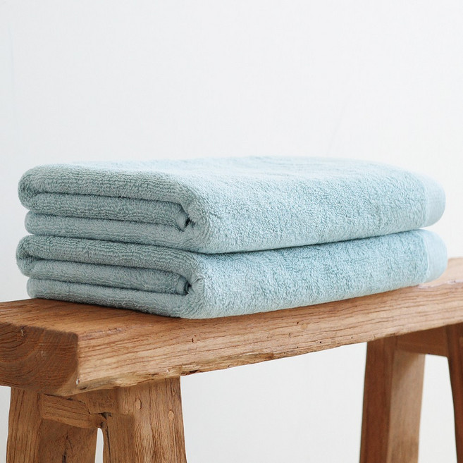 쉬라즈리빙 더소프트 바스타월 450g 30수 면사, 2개, 스카이블루