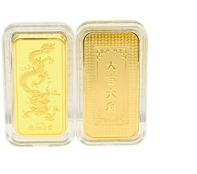 YJ宜佳珠寶 9999純金金條擺件－送禮開運收藏, 大吉大利1.00錢－贈招財收納包(不挑款,禮盒袋組, 大吉大利