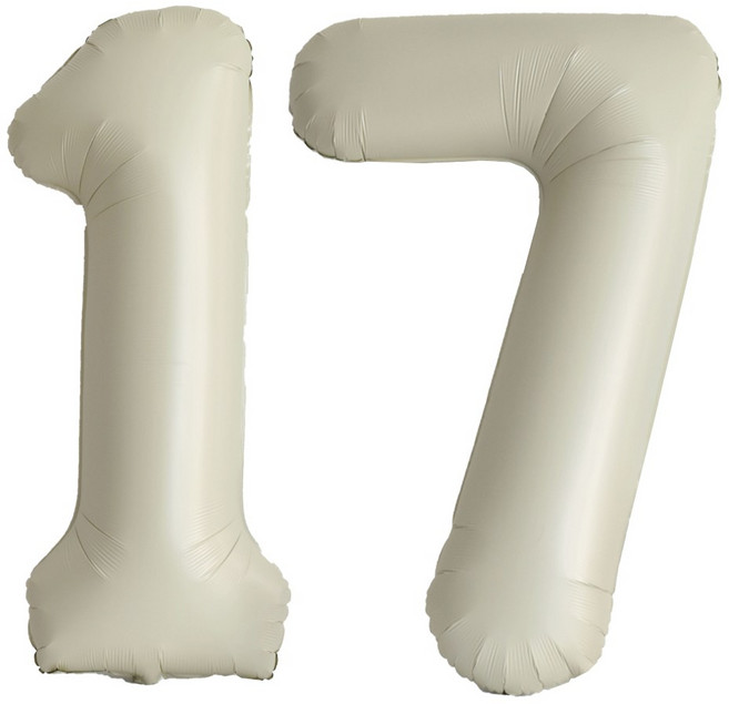 이벤트홀릭 초대형 숫자풍선 40인치 100cm, 1개, 크림 17