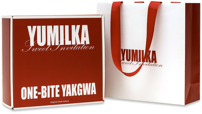 유밀가 미니 한입 약과 선물세트 (선물상자 쇼핑백 포함), 1개, 520g