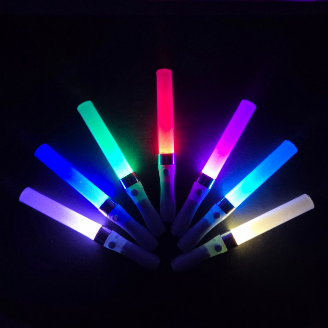 LED 8색 변환 막대 응원봉/ 콘서트 집회 야광봉, 5개, 검정색 손잡이