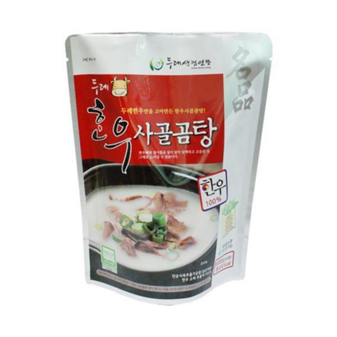 두레생협 한우사골곰탕(600g), 1, 600g, 1개