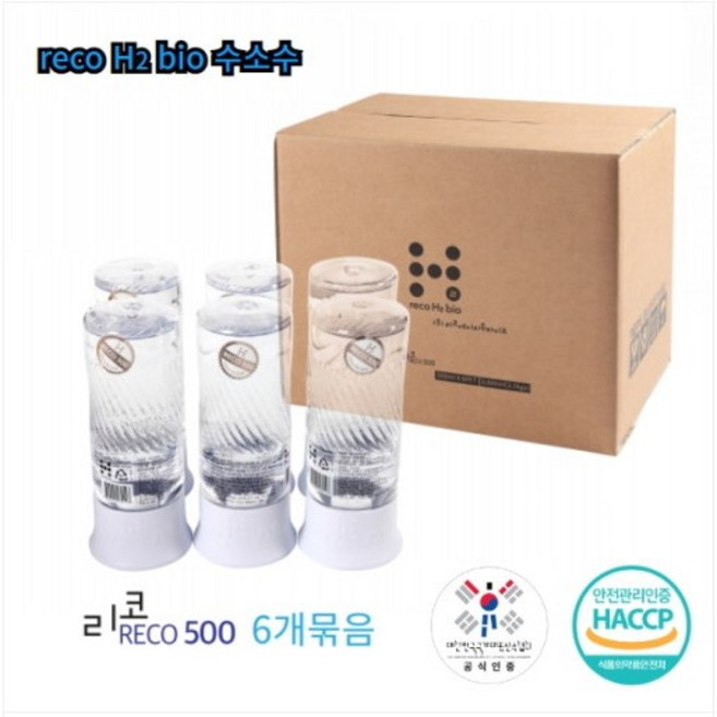 Reco H2 bio 프리미엄 수소수 대한민국 국가대표 선수협회 공인 수소수(6개입), 475ml(6개입), 6개, 475ml