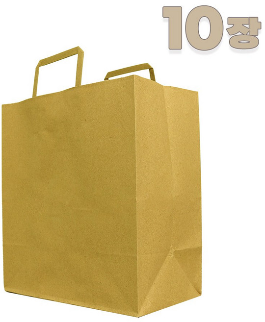 애브리플러스 크라프트 종이쇼핑백 종이가방 10개 50개 100개 200개, 10장