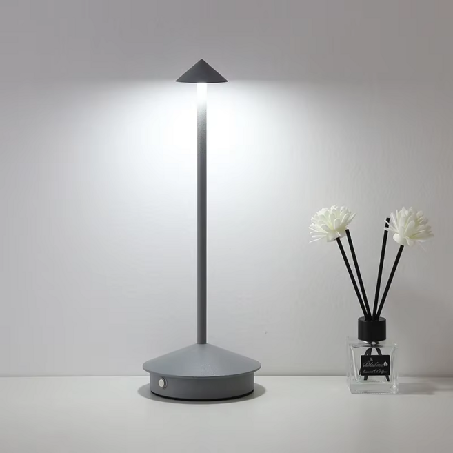 충전식 테이블 램프 크리 에이 티브 다이닝 터치 Led 호텔 바 커피 Lampada Da Tavolo 장식 책상, 02 gray, 01 changeable