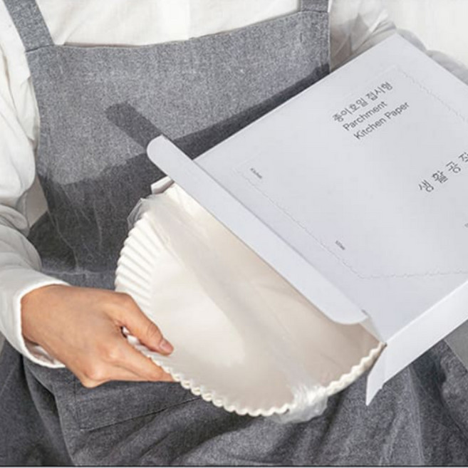 생활공작소 에어프라이어 원형 종이 호일 100매 중형 기름종이, 1세트, 16cm