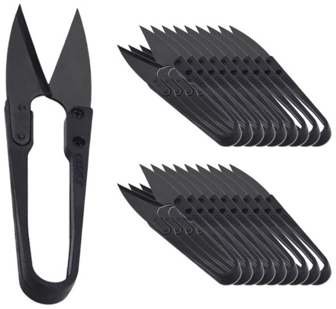 크크섬 탄소강 미싱 낚시 쪽가위, 20개