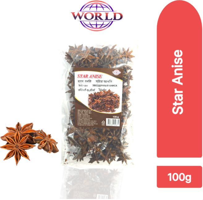 한방 팔각 Star Anise World 향신료, 1개, 100g