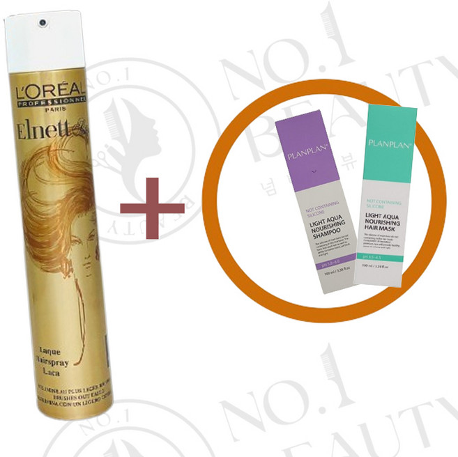 로레알프로페셔널 에르네뜨 샤땡 헤어스프레이 + 플랑플랑샴푸 트리트먼트(100ml), 1개, 500ml