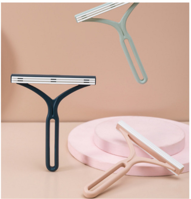 사라사 수동 보풀제거기 2p 고급 스크래퍼 만능 휴대용 세탁소용, 핑크민트