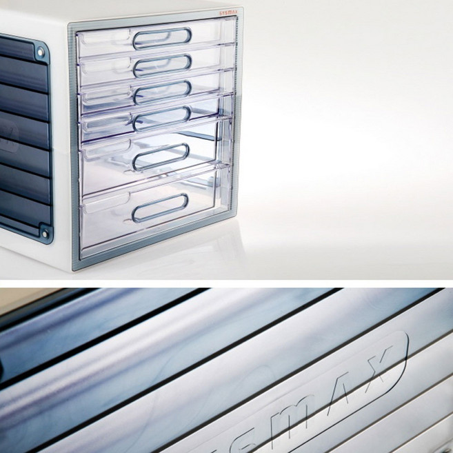 시스맥스 럭스멀티 서류함 투명서류함 6단 no10006