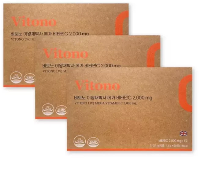 비토노 이왕재 박사 메가 비타민C 2000mg 2g X 90포 3박스 고함량 영 비타민 616564, 바노 이왕재 박사 메가 비타민C 2000mg 2g X, 180g