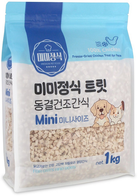 미미정식 동결건조 미니트릿 반려간식, 미미정식 미니트릿 1kg, 1kg, 1개