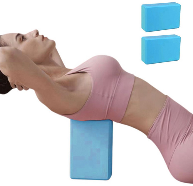 사비나 고밀도 EVA 브릭 사각 요가블럭, 블루, 2개