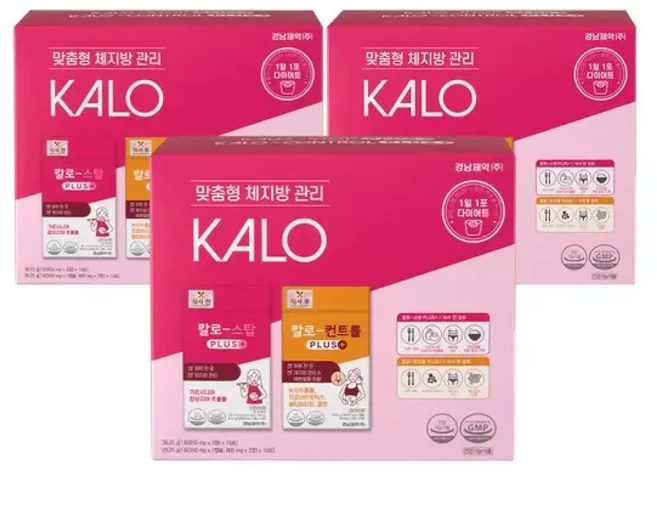 칼로스탑 15포 + 칼로컨트롤 15포 x 3박스, 없음, 1개, 없음