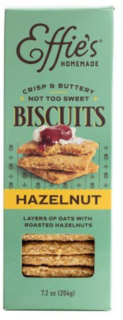 Effie's Homemade 쿠키 과자 에피스 홈메이드 비스킷 헤이즐넛 1팩, 1 팩, 1개