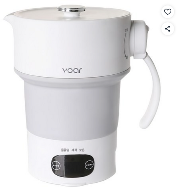 보아르 이지 전기포트 M1 접이식 분유포트 휴대용 미니 여행용 온도조절 커피포트, VO-KI014 (kc안전인증)