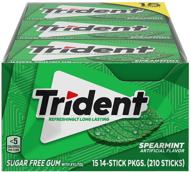 트라이던트 슈가프리 자일리톨 껌, 1개