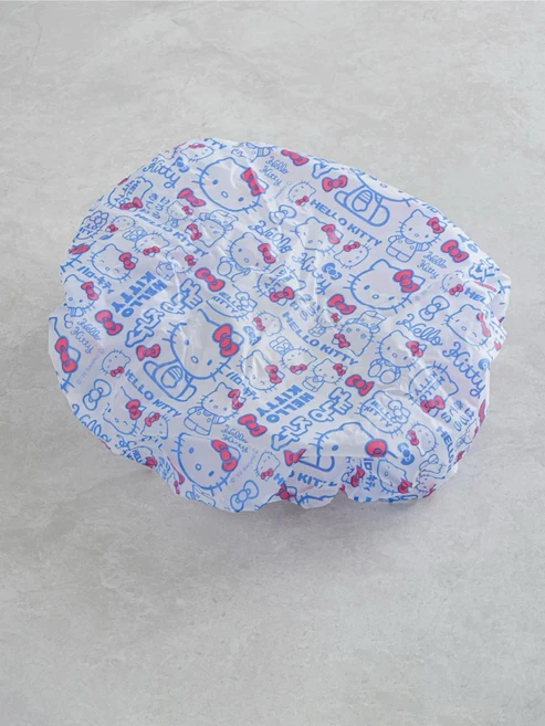 Hello Kitty 浴帽 防水, 1個, 藍色