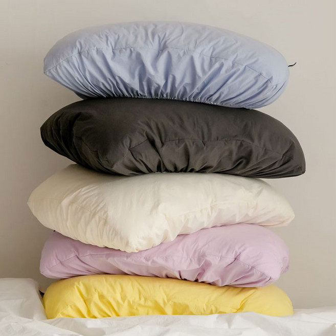 오이코스 마시멜로우 씌우는 베개커버 경추베개 호환 60수 순면 누빔 올인원 밴딩