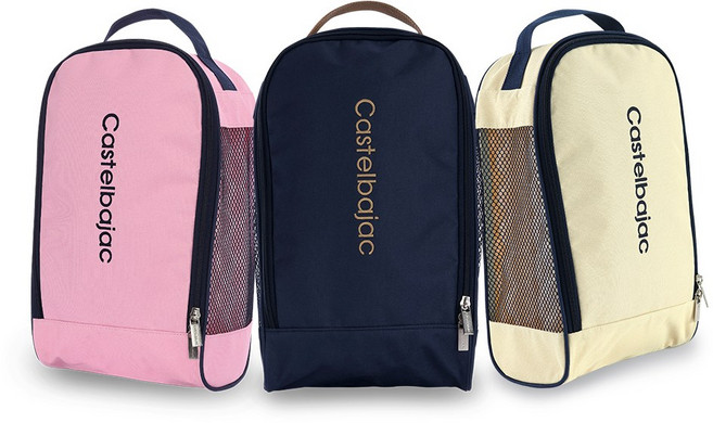 국내생산 까스텔바작 멀티슈즈백 골프화 런닝화 스포츠화 신발주머니, 베이지, 1개