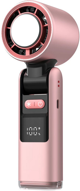 手持電風扇 冰敷風扇 折疊風扇製冷風扇 附商檢認證, 靜FUN(櫻花粉)2025最強-官方正品