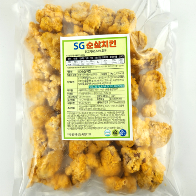 [맛비] SG순살치킨 1kg 치킨가라아게, 1개