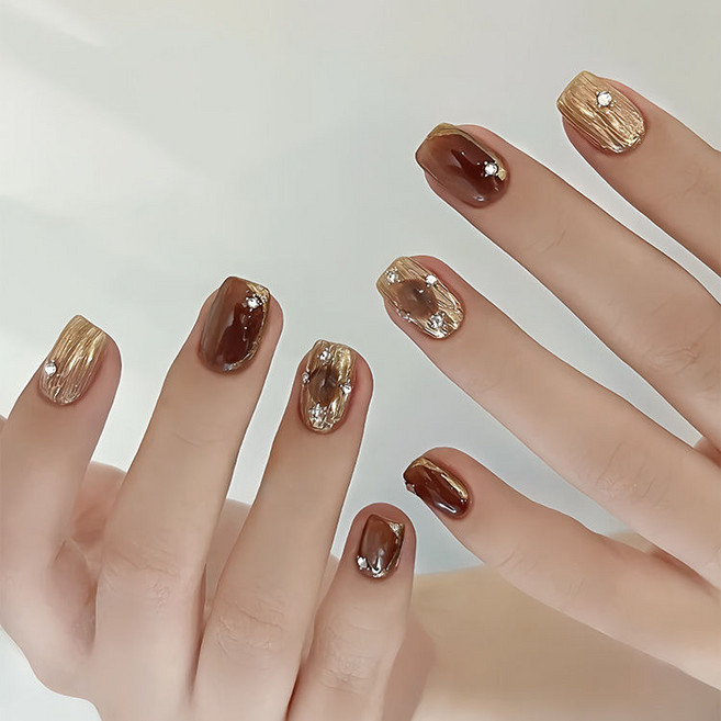 옌츠 네일아트 셀프 네일팁 인조손톱, 1개, 사진색 D