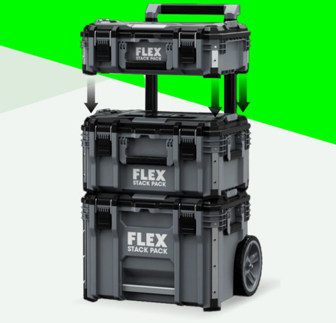 플렉스 스택백 3단 이동식 공구함세트 FS1101-3 롤링 툴박스, 1개