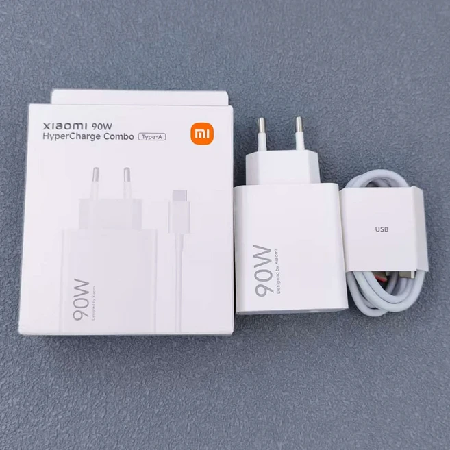 샤오미 정품 90W GaN EU 하이퍼차지 콤보 고속 충전 어댑터 1M 6A 케이블 (미 프로 울트라 포코 호환), 01 90W EU Set