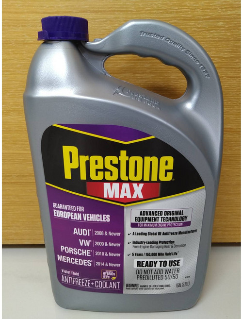 Prestone AF6510 歐系車專用50%水箱精3.78L，長效防鏽抗沸，提升引擎冷卻效能, 1個, 不限燃料類型