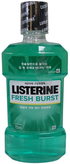 리스테린 액 후레쉬버스트 750ml_ 20251215EA, 750ml, 1