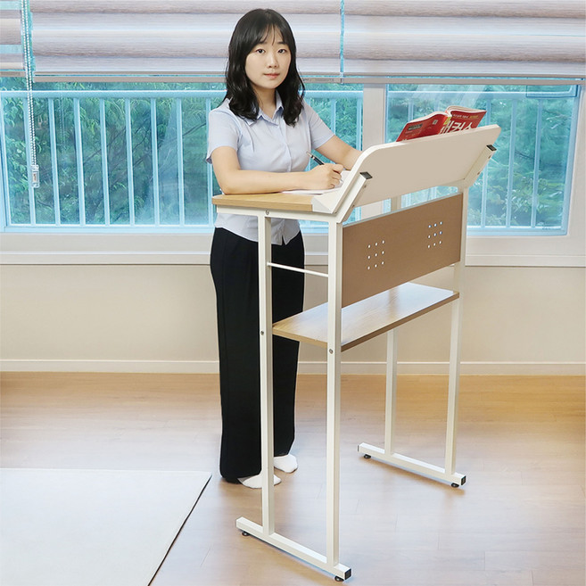 졸음방지 책상 높낮이조절 서서공부하는 서있는 책상 리프트책상