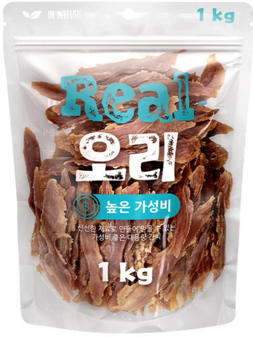 인네이처 리얼 국내산 강아지 간식, 1개, 1kg, 오리사사미