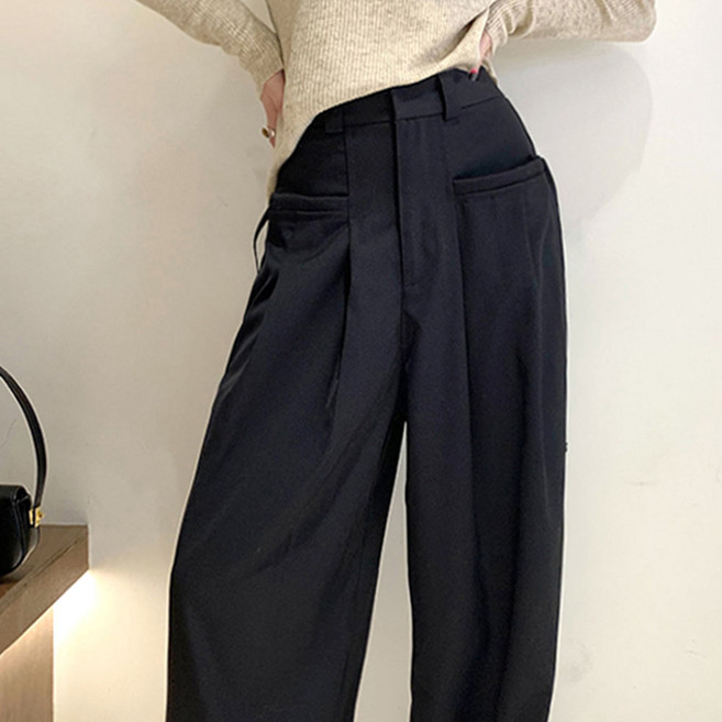 대박난박양 플리츠 와이드 팬츠