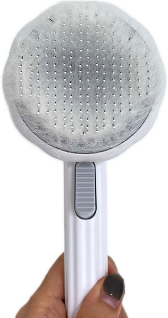 레빗몰 고양이빗 강아지빗 브러쉬 비숑빗 털제거, 2개, 화이트실버