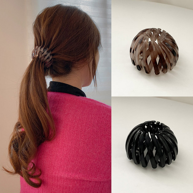 [1+1 무배] 동글 컬렉트 포니 호빵 집게 헤어핀
