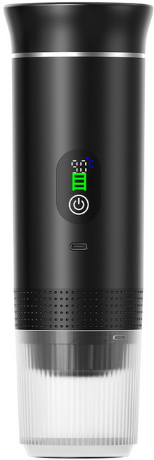 便攜式膠囊數顯咖啡機意式濃縮電動小型無線加熱泵壓式咖啡機, 1個, 黑:彩盒尺寸：90*90*251mm