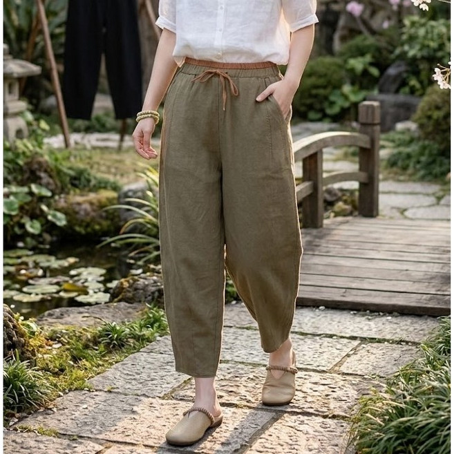 여성 여름 린넨바지 마바지 팬츠 시원한 바지