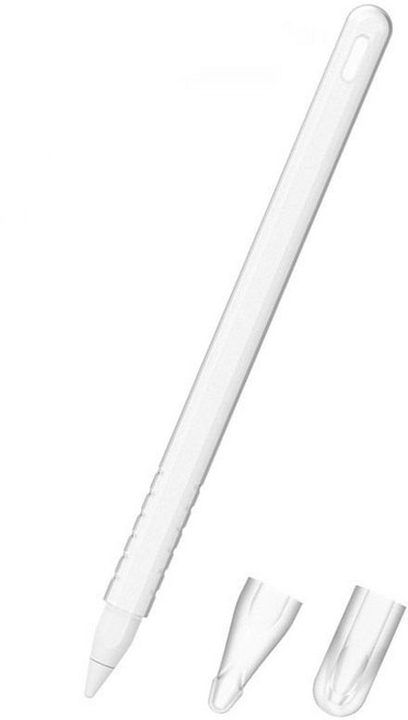 Apple Pencil Pro 二代 矽膠筆套 筆尖套, 透白, 1個