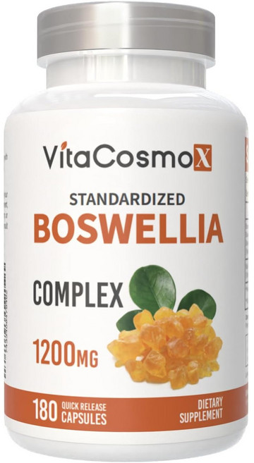 비타코스모 보스웰리아 가자 추출물 보스웰리아 캡슐 VitaCosmoX Boswellia Serrata Complex 1200mg 180 캡슐, 1개, 180정