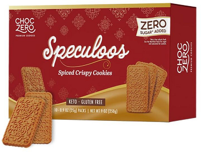 미국 초크제로 스페쿨로스 쿠키 글루텐 프리 무설탕 간식 30개입 X 2상자, 1개