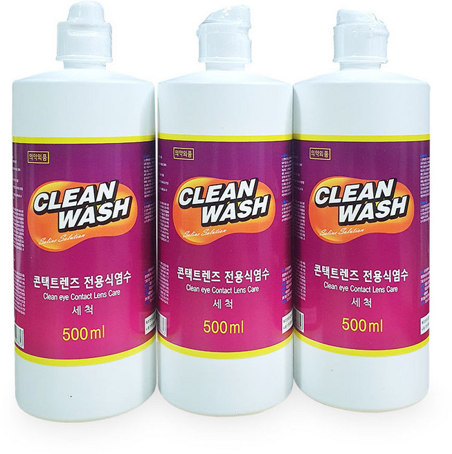 콘택트렌즈 전용식염수 크린워쉬 500ml*24개, 500ml, 24개