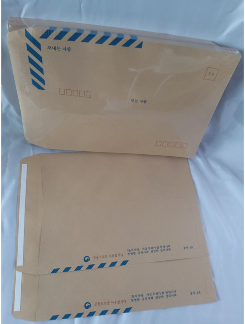 봉만사 접착식 행정각대봉투A4 100매, A4