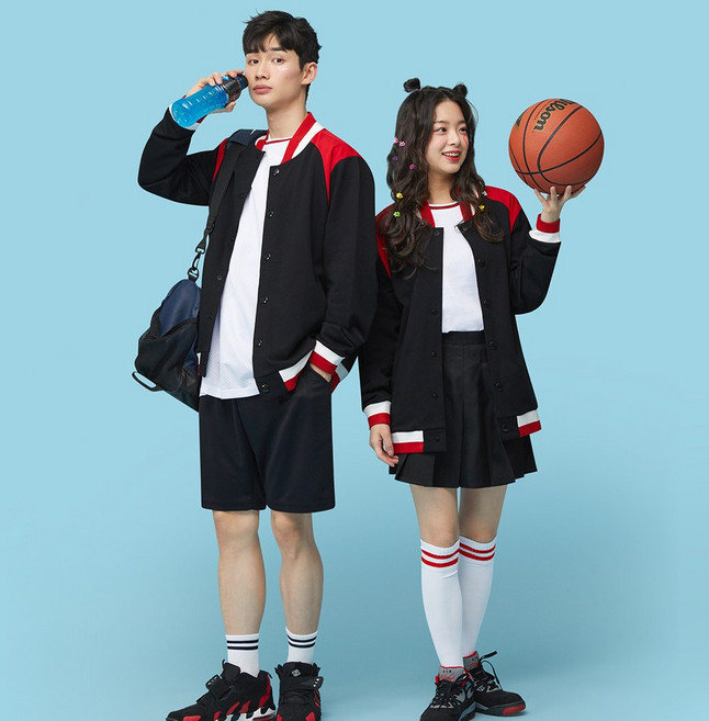 농구점퍼 유니폼 단체 슬램덩크 점퍼 농구티 단체 코스튬 슬램점퍼 블랙 BT403