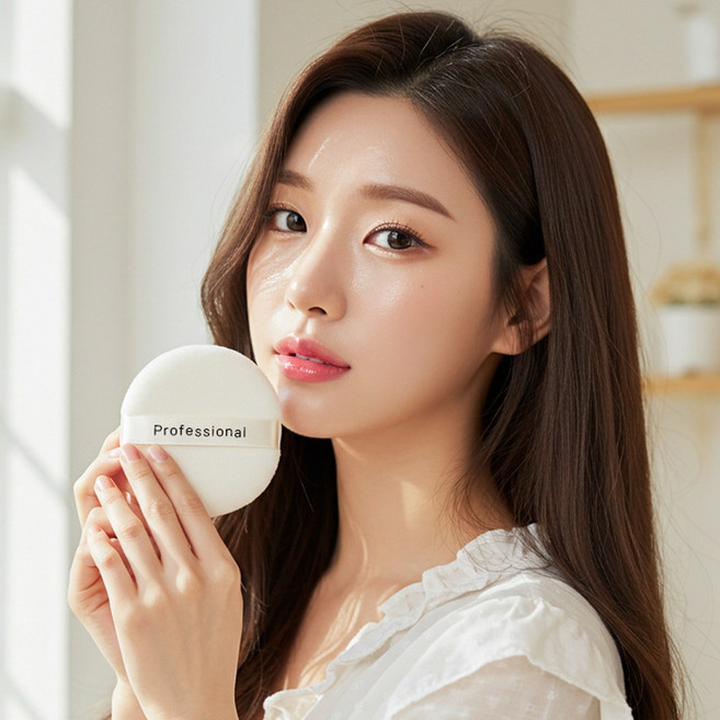 리벨리 순면 대형 파우더 분첩 퍼프 흰색, 1